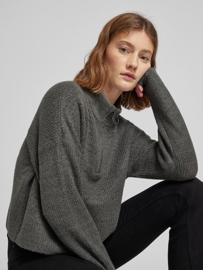 Noisy May Gebreide pullover met schipperskraag, model 'NEWALICE' Middengrijs - 3