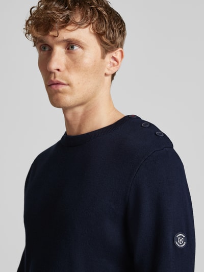 Jack & Jones Premium Strickpullover mit Rundhalsausschnitt Modell 'BLUROBSON' Marine 3