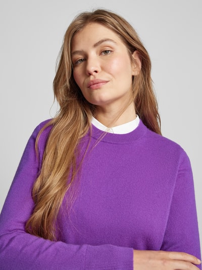 Jake*s Casual Gebreide pullover met ribboorden Violet - 3