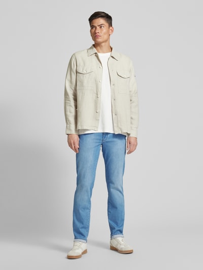 Brax Straight fit jeans met labelpatch, model 'CADIZ' Lichtblauw - 1