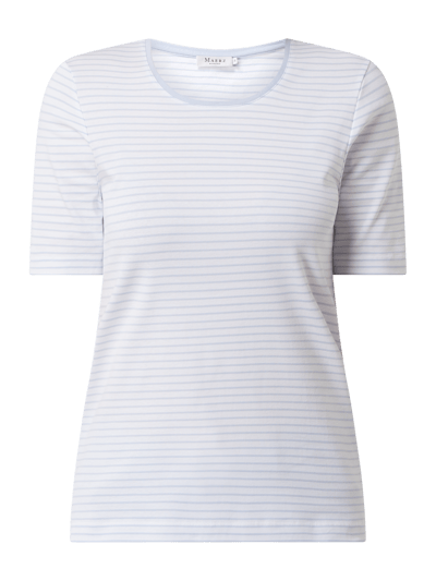 MAERZ Muenchen T-Shirt mit Streifenmuster  Hellblau 2