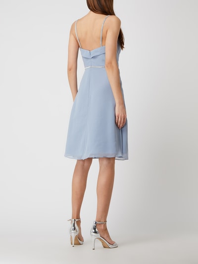 Luxuar Cocktailkleid mit Strasssteinbesatz Bleu 4