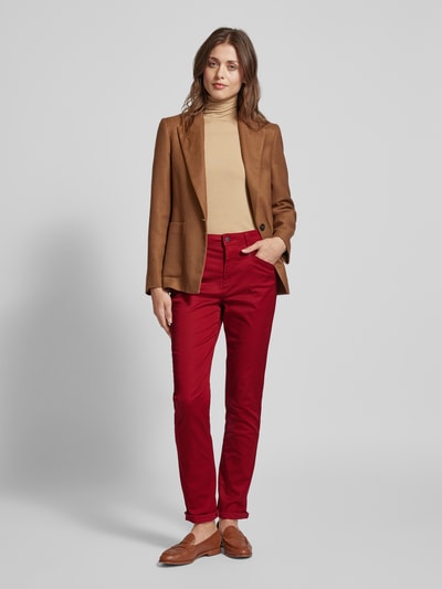 Christian Berg Woman Slim fit broek met steekzakken Donkerrood - 1