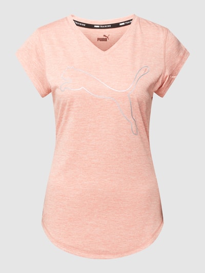 PUMA PERFORMANCE T-Shirt mit Logo-Print Rosa Melange 2