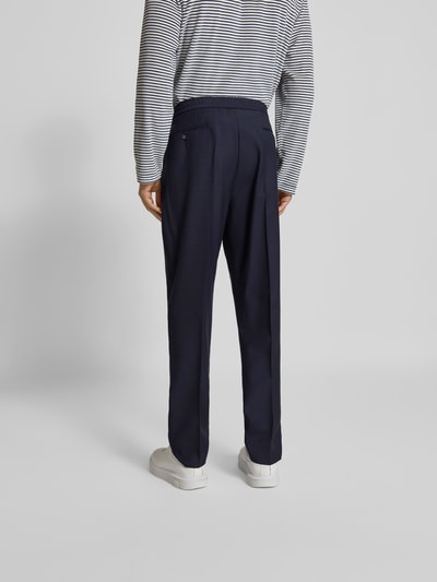 Officine Générale Stoffhose mit elastischem Bund Marine 5