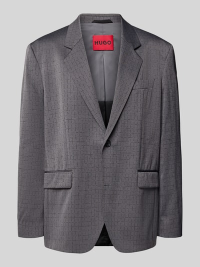 HUGO Relaxed Fit Sakko aus Schurwoll-Mix Modell 'KARLO243X' Mittelgrau 2