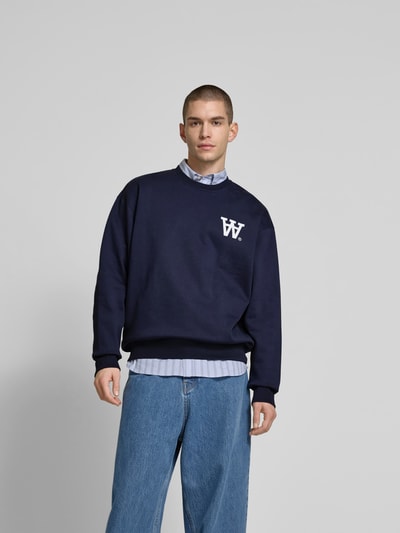 Wood Wood Oversized Sweatshirt aus Baumwolle Marine 4