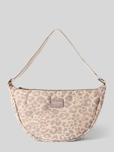 Produktfoto, beige-braune Handtasche im Allover-Look Modell 'Puffy Adult Fanny Pack' von STUDIO NOOS mit Reißverschluss und Label-Detail