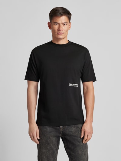 Karl Lagerfeld T-Shirt mit Label-Print Black 4