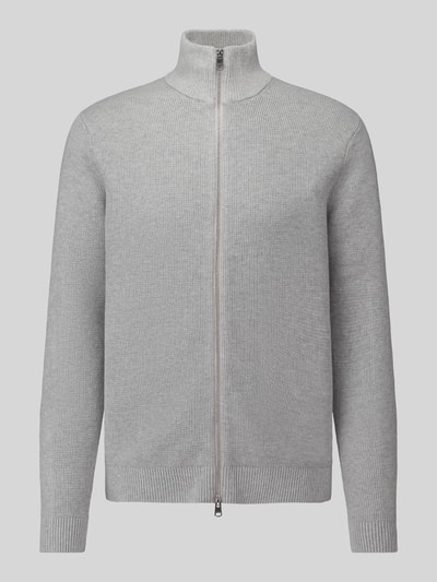 Selected Regular Fit Strickjacke aus reiner Baumwolle Modell 'DANE' Hellgrau 2
