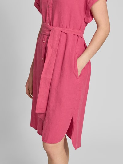 Marc O'Polo Getailleerde vrijetijdsjurk van puur linnen Felroze - 3