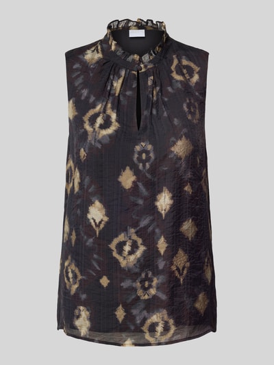 Jake*s Collection Blousetop met druppelvormige hals Zwart - 2