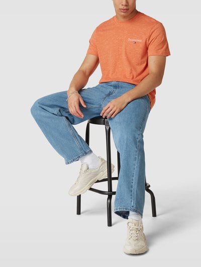 Tommy Jeans T-Shirt in melierter Optik Orange 1