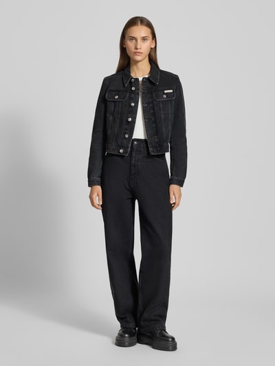 Calvin Klein Jeans Kurtka jeansowa z listwą guzikową Antracytowy 1