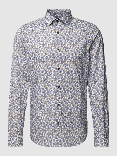 Matinique Slim fit vrijetijdsoverhemd met all-over motief, model 'MAtrostol' Lichtbruin - 2