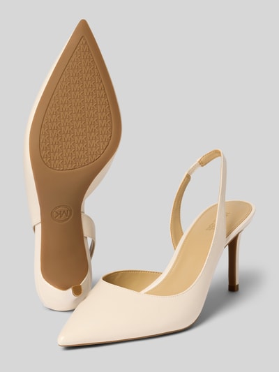 Productfoto, Slingbacks uit echt leer model 'ALINA' van MICHAEL Michael Kors, spitse model, smalle riempjes met elastische inzet, naaldhak, gladde zool, hakhoogte bij maat 40: 9 cm