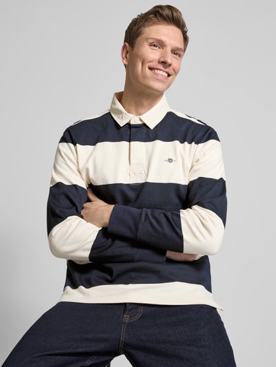 Gant Sweatshirt mit Polokragen Modell 'RUGGER' Marine 3