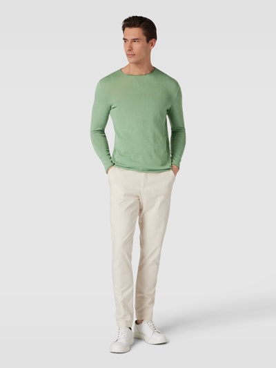 Strellson Strickpullover mit Rundhalsausschnitt Modell 'Prospect' Hellgrün 1