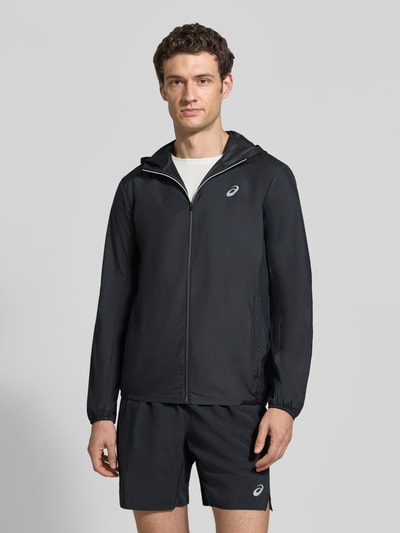 ASICS Windbreaker mit Logo-Print und Kapuze Black 4