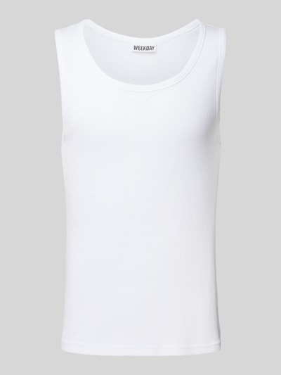 WEEKDAY Tanktop in Ripp-Optik Weiss 2