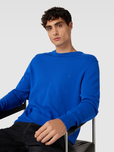 Marc O'Polo Strickpullover mit gerippten Abschlüssen Royal 3