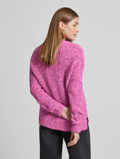 Christian Berg Woman Cardigan mit V-Ausschnitt Fuchsia 5