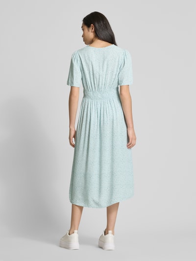 Pieces Tailliertes Freizeitkleid aus reiner Viskose Modell 'TALA' Hellblau 5