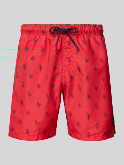 Shiwi Regular Fit Badehose mit Label-Patch Modell 'Mike' Koralle 1