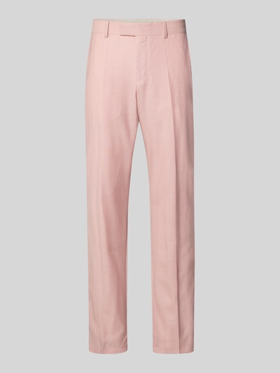 BOSS Slim fit pantalon van mix van scheerwol, zijde en linnen Model 'H-GENIUS-B1-262' Roze - 2