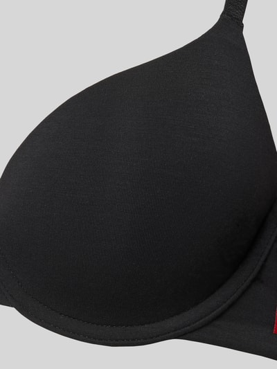 HUGO Beha van modalmix, model 'SIGNATUTE TSHIRTBRA' Zwart - 2