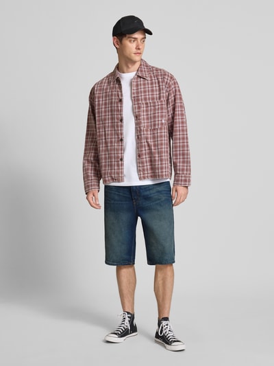 Levi's® Szorty jeansowe o luźnym kroju z efektem znoszenia Ciemnoniebieski 1