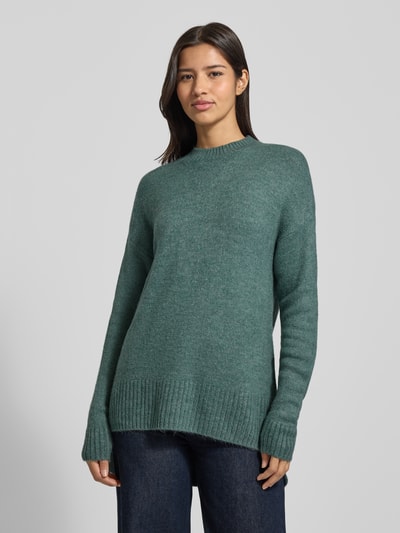 Vero Moda Oversized Strickpullover mit Mock Neck Modell 'LEFILE' Schilf Melange 4