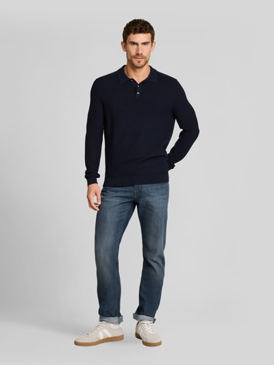 Tom Tailor Regular fit pullover met polokraag Marineblauw - 1