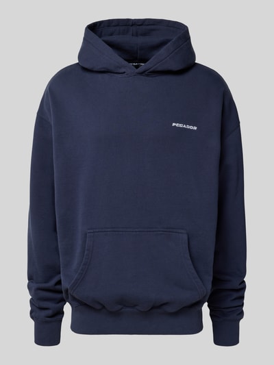 Pegador Oversized hoodie met logostitching en kangoeroezak Marineblauw - 2