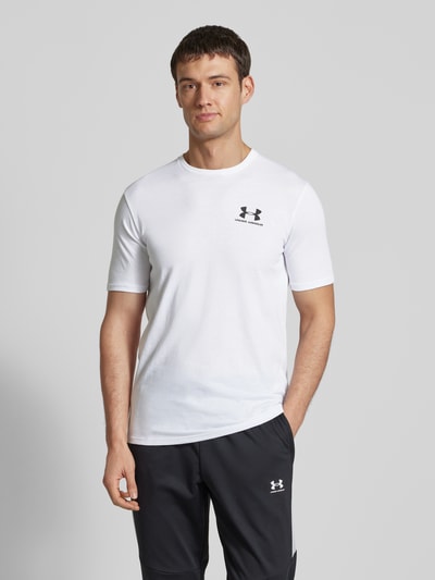 Under Armour T-shirt z nadrukiem z logo Biały 4