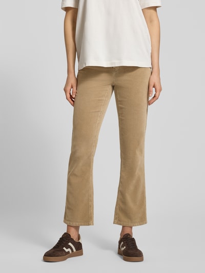 OPUS PANTS Flared fit corduroy broek in 5-pocketmodel, model 'Enja' Camel - 4