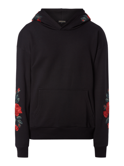 REVIEW Hoodie mit Rosen-Stickereien Black 2