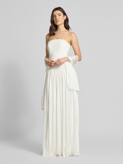 unique Brautkleid in Falten-Optik Weiss 1