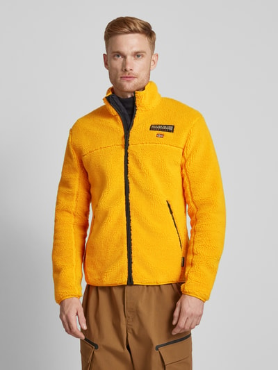 Napapijri Sweatjacke mit Teddyfell Orange 4