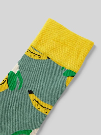 DillySocks Skarpety z wyhaftowanym motywem model ‘Peeled Banana’ Grafitowy 2