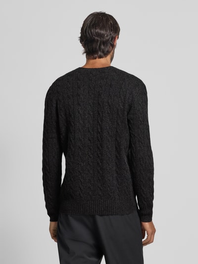 Polo Ralph Lauren Regular fit gebreide pullover van een mix van wol en kasjmier Donkergrijs gemêleerd - 5