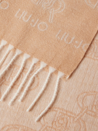 Liu Jo White Sjaal met labelstitching, model 'Stola' Beige - 2