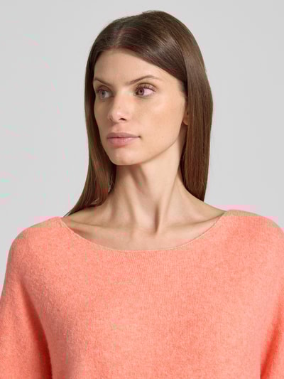 American Vintage Gebreide pullover met boothals, model 'DAMSVILLE' Koraal gemêleerd - 3