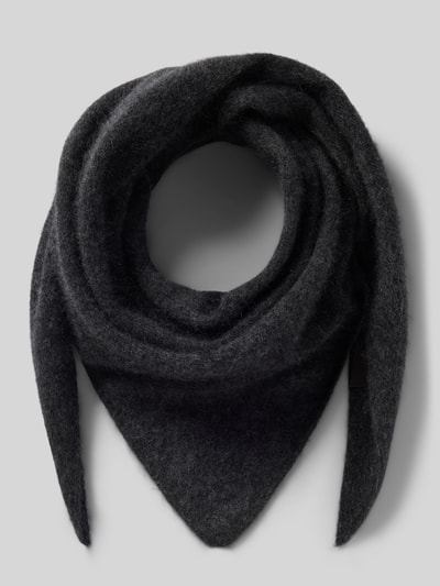 Produktfoto, Schal aus Lama-Mix mit Kaschmir-Anteil Modell 'Palo' von MM by Max Mara, dunkle Farbe, dreieckige Passform, Strick-Optik, Damen Schal