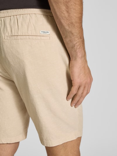 Scotch & Soda Regular Fit Shorts aus Baumwoll-Leinen-Mix Modell 'Seasonal core' Beige 3