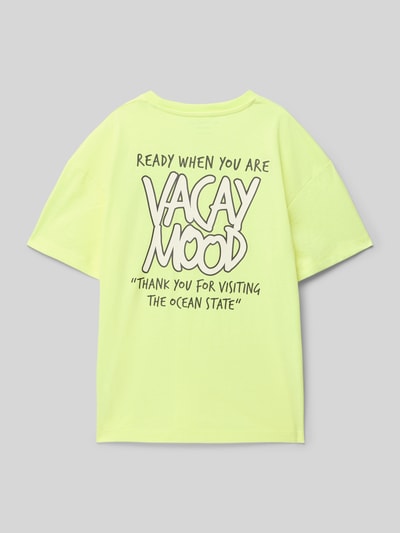 Tom Tailor Oversized T-Shirt aus Baumwoll-Mix Neon Gelb 3