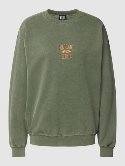 BDG Urban Outfitters Sweatshirt mit Motiv-Stitching Modell 'Colorado' Dunkelgruen 2