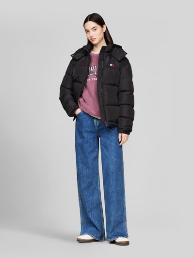 Tommy Jeans Regular Fit Steppjacke mit abnehmbarer Kapuze Black 1