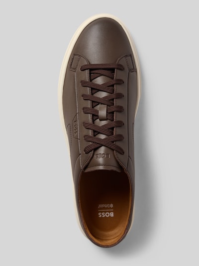 BOSS Low Top Sneaker aus Leder Modell 'KIERAN_TENN_BUSTD' Dunkelbraun 3