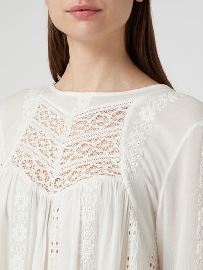 FREE PEOPLE Blouseshirt met ajourborduursel Ecru - 3